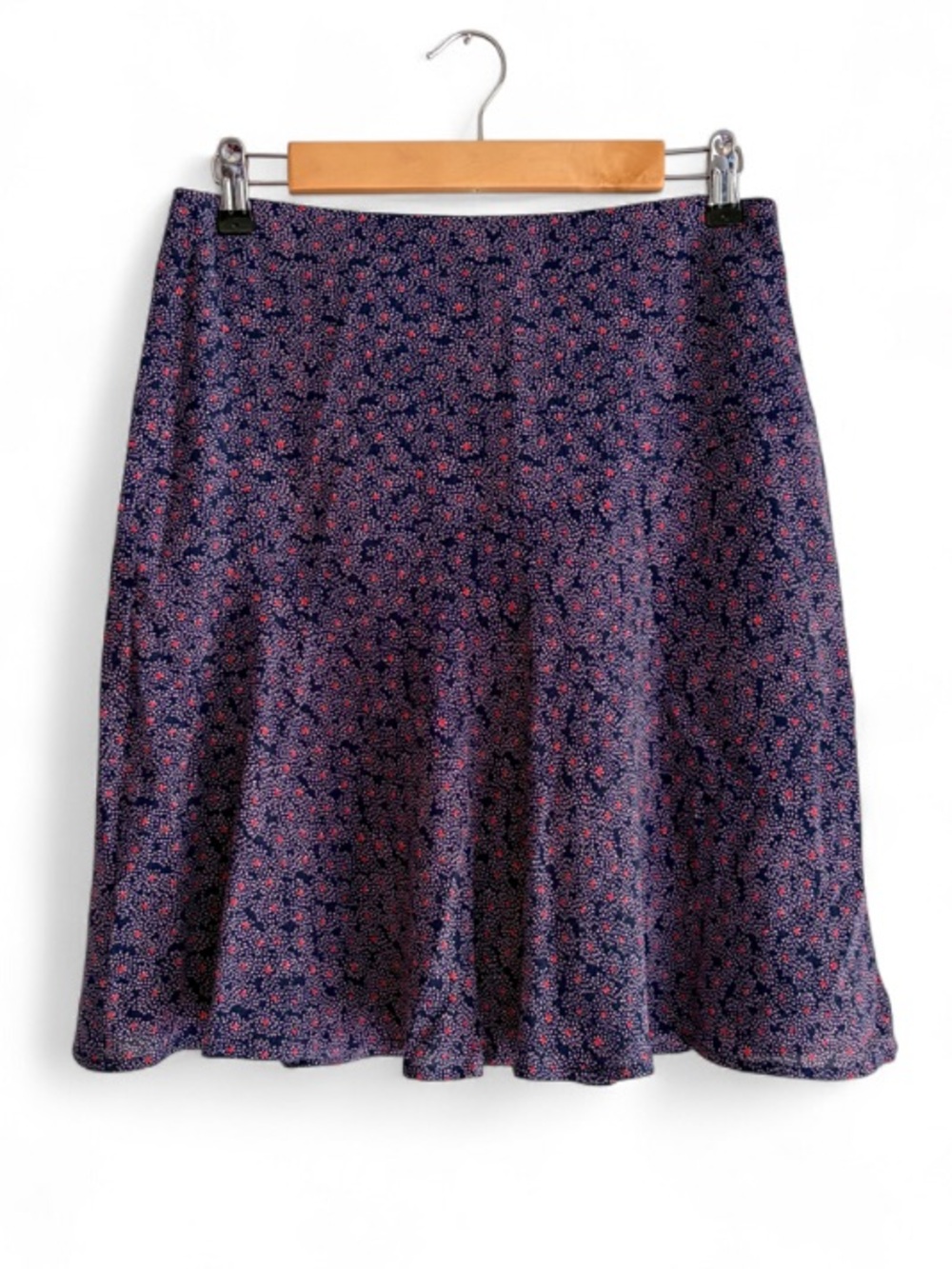 Boden Navy Blue Floral A Line Flare Skirt Size 6